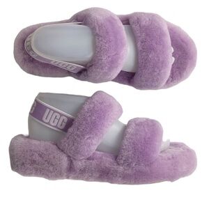 UGG Oh Yeah Purple Slip-on Slide Sheepskin Slipper